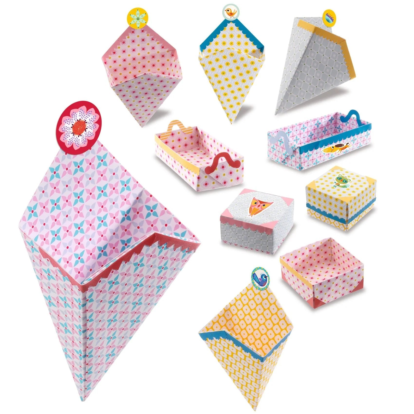 Djeco Origami Paper Craft Kit -- Small Boxes