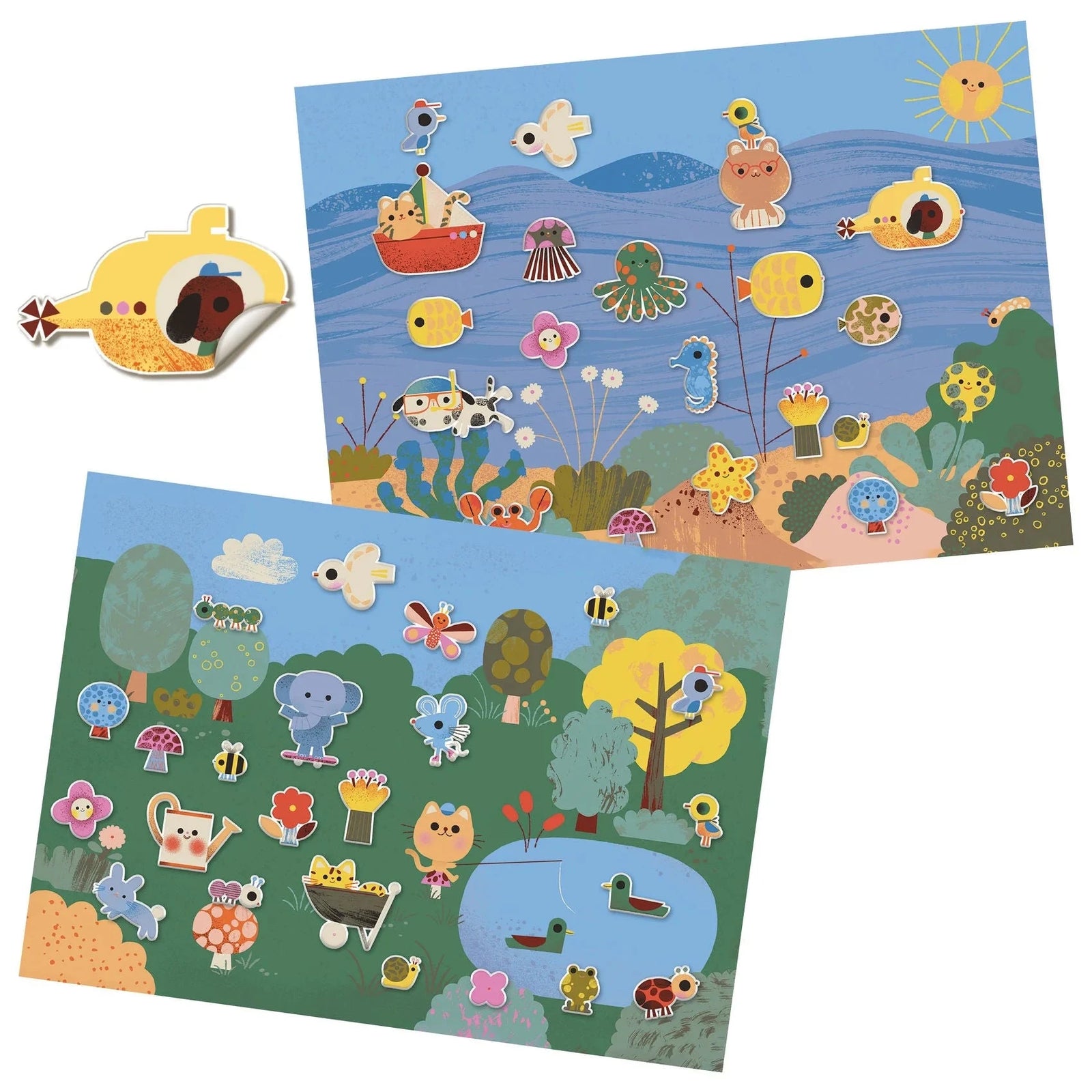 Djeco Summertime Repositionable Stickers
