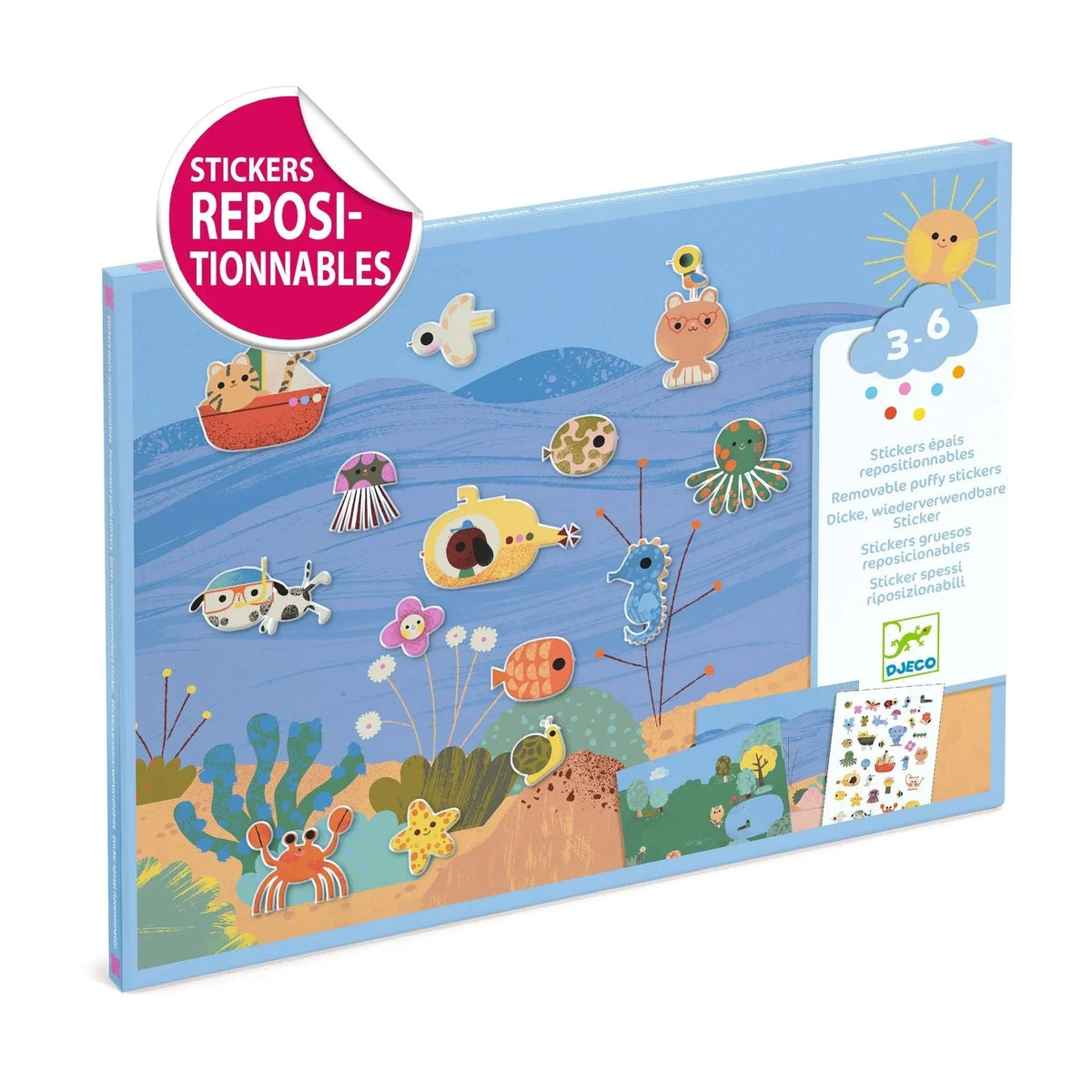 Djeco Summertime Repositionable Stickers