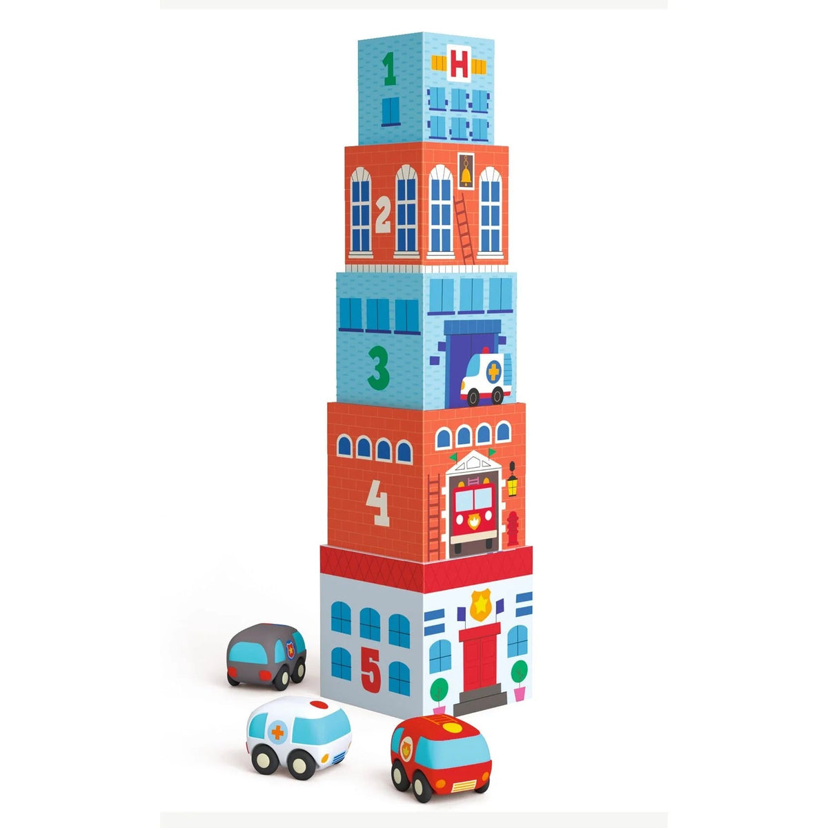 Djeco TopaniCar Nest and Stack + Vehicles