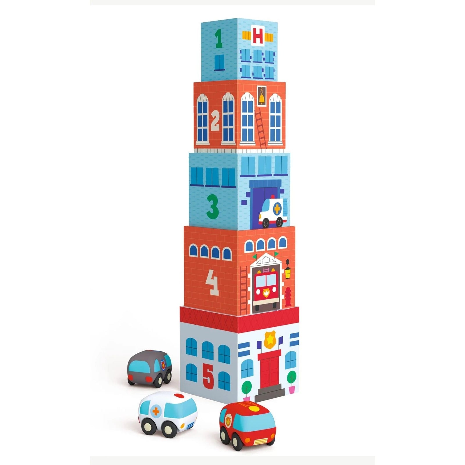 Djeco TopaniCar Nest and Stack + Vehicles