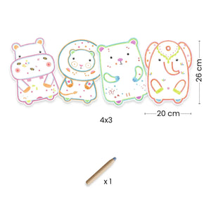 Djeco Wild Animals Color Reveal