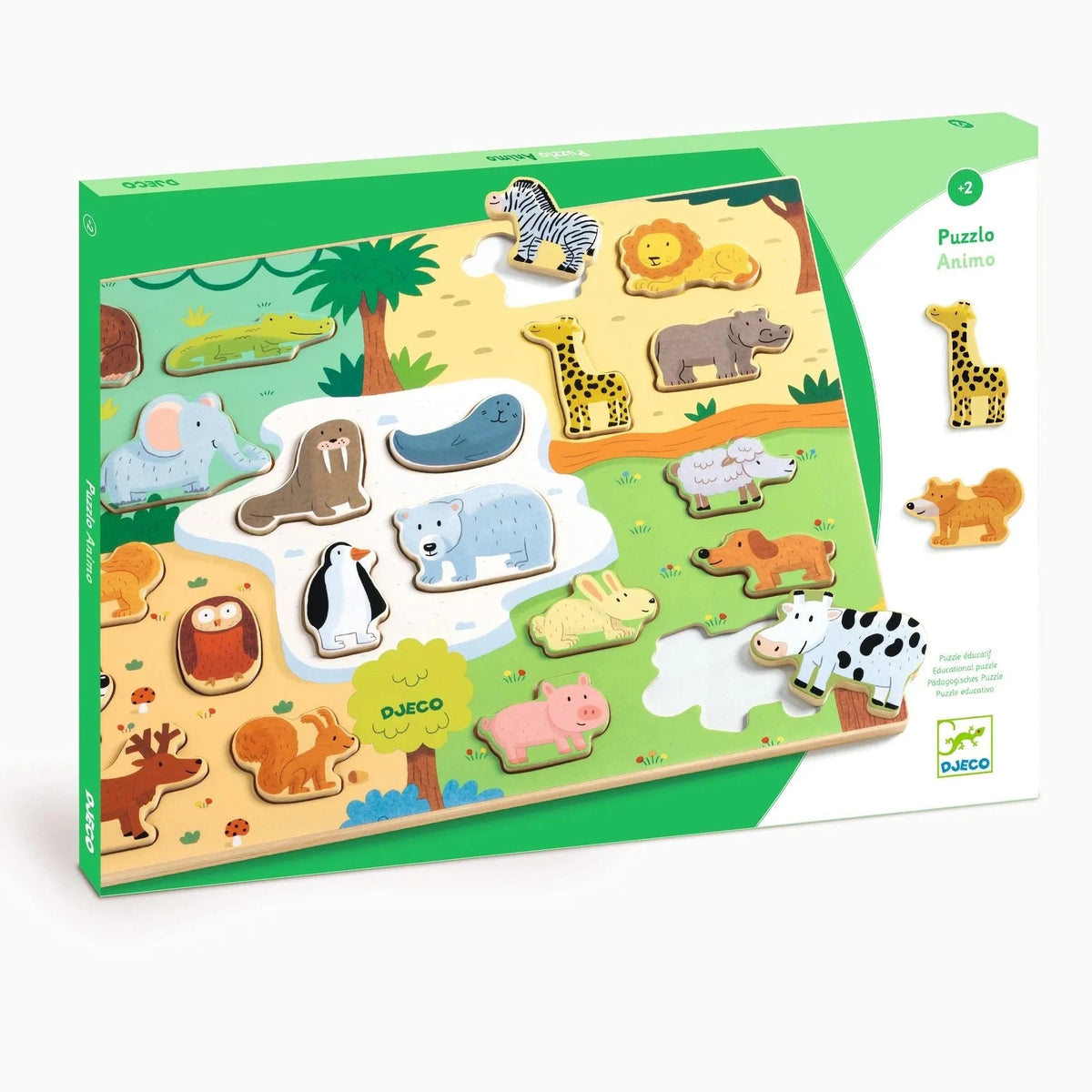Djeco Wooden Puzzle- Puzzlo Animo
