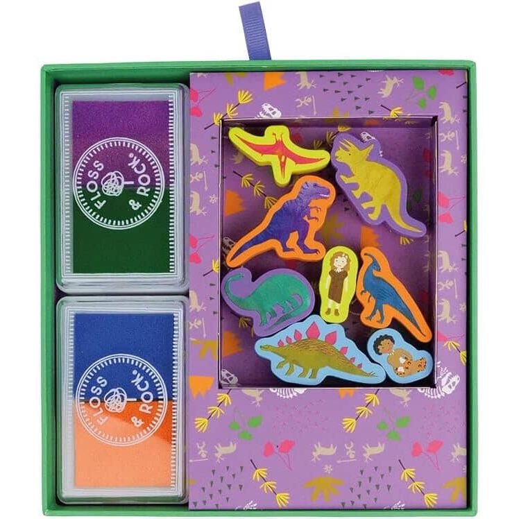 Floss and Rock Dinosaur Stamper Set
