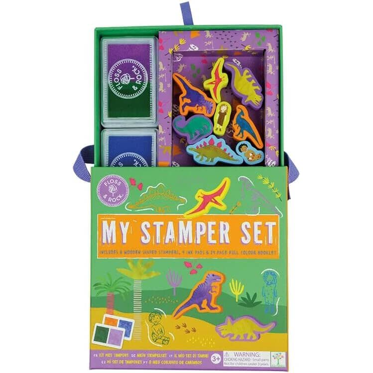 Floss and Rock Dinosaur Stamper Set