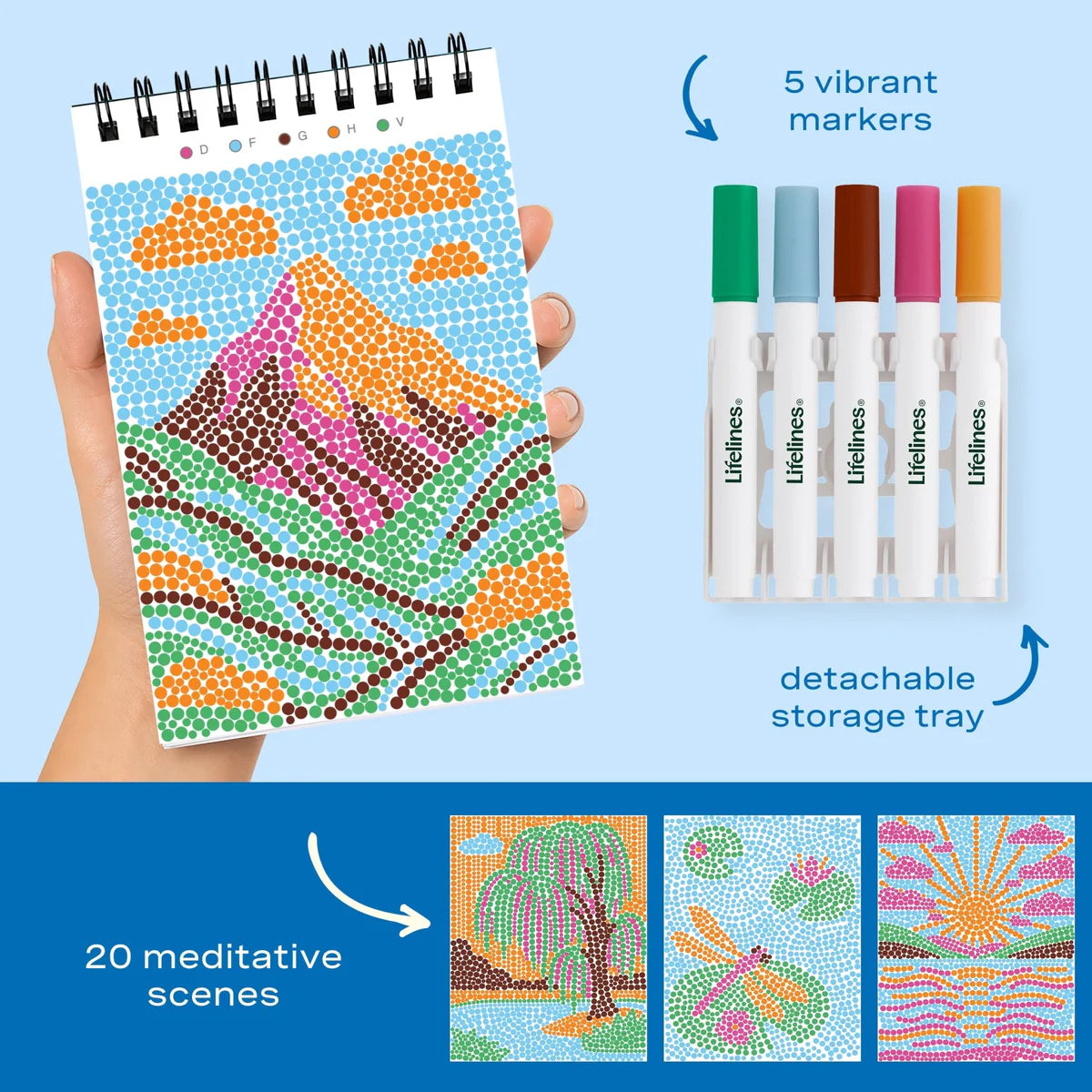 Lifelines FlowArt Mini Dot-By-Letter, Nature's Wonders