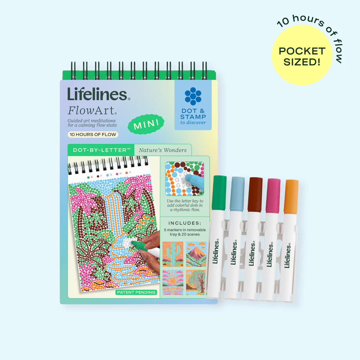 Lifelines FlowArt Mini Dot-By-Letter, Nature's Wonders