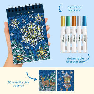 Lifelines FlowArt® Mini - Dot-by-Letter Snowflake Serenity-- Metallic Ink