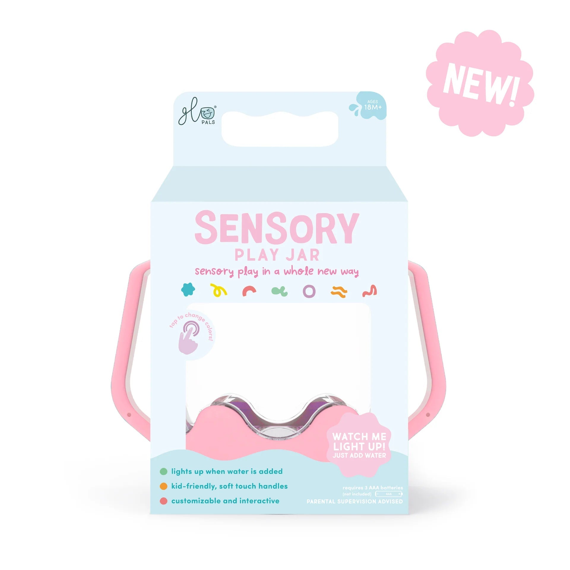Glo Pals- Bubblegum Sensory Play Jar