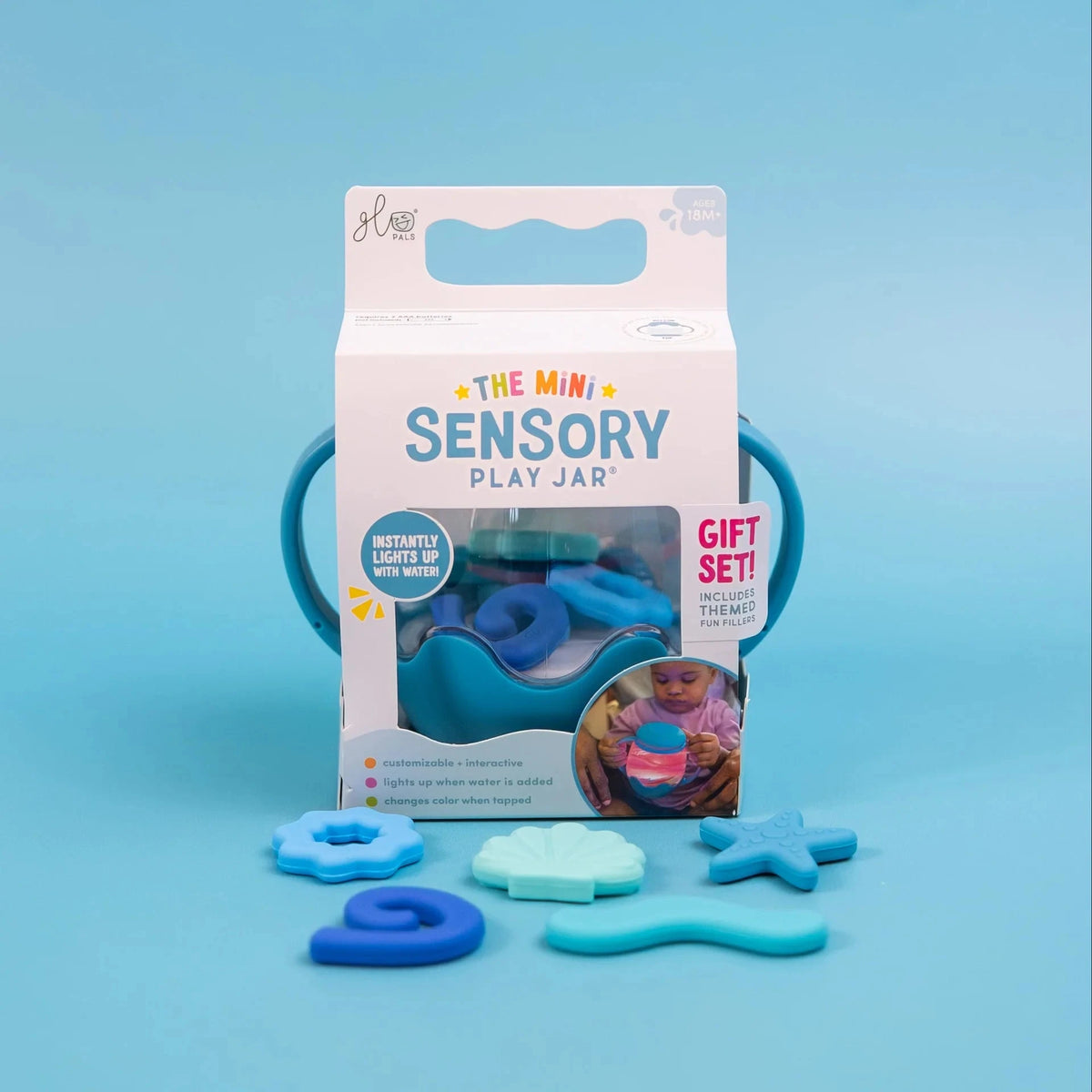 Glo Pals-Mini Sensory Play Jar Gift Set Blue