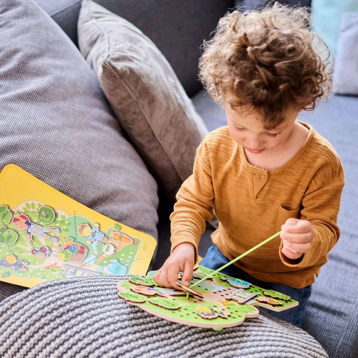 HABA Orchard 31-Piece Threading Game