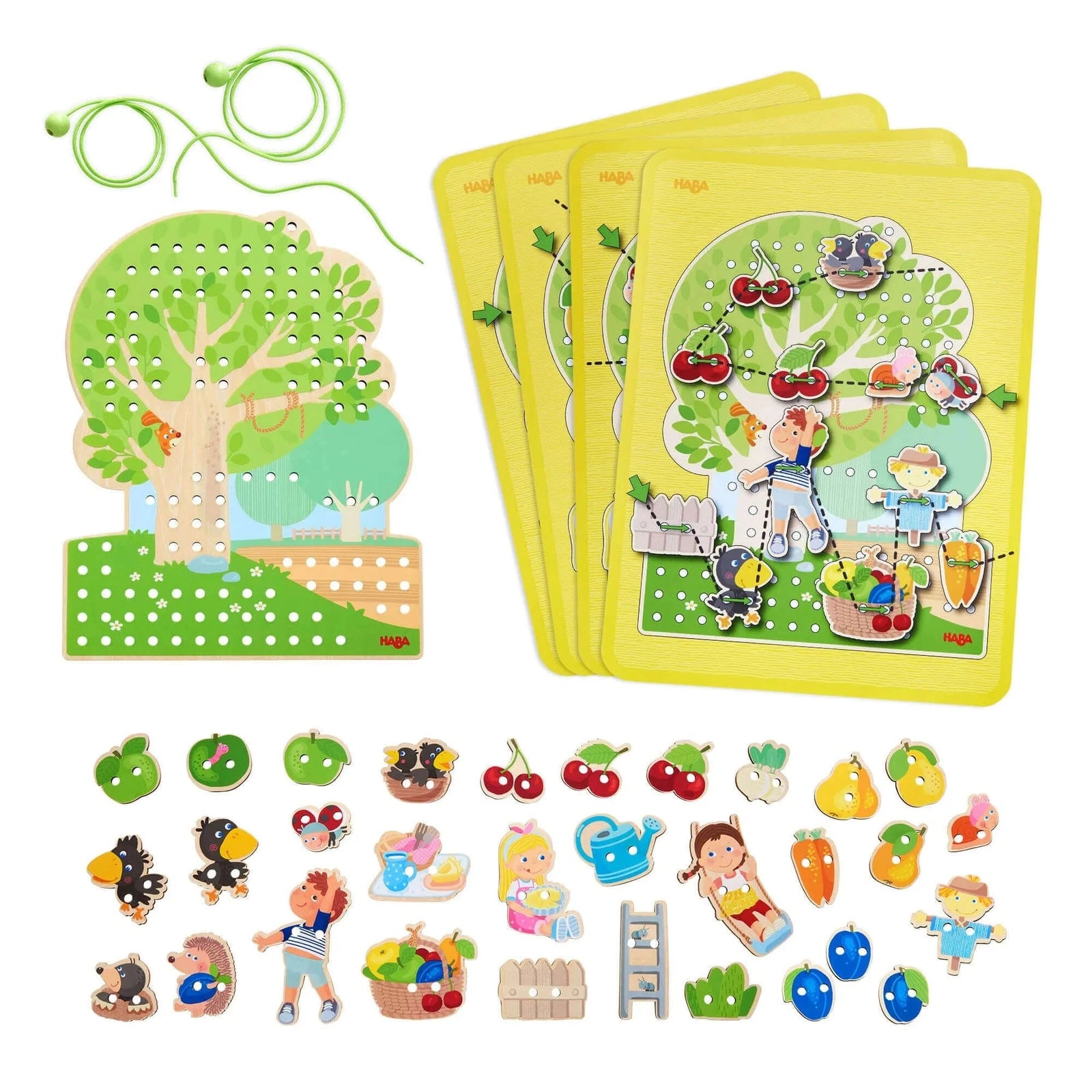 HABA Orchard 31-Piece Threading Game