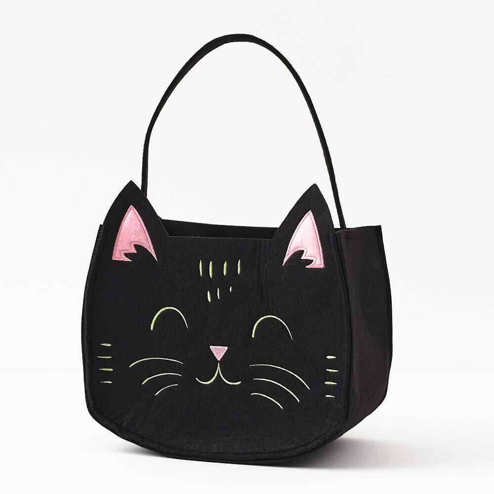 Halloween Black Cat Felt Trick or Treat Bag