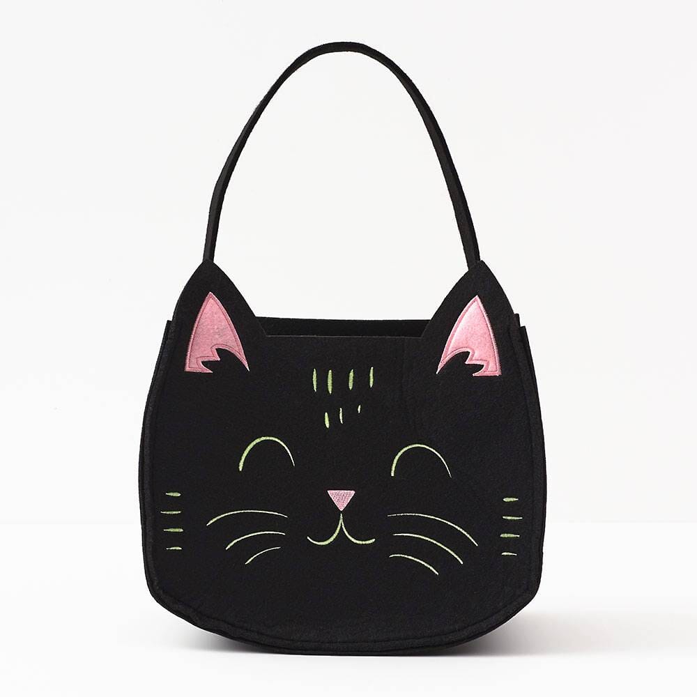 Halloween Black Cat Felt Trick or Treat Bag