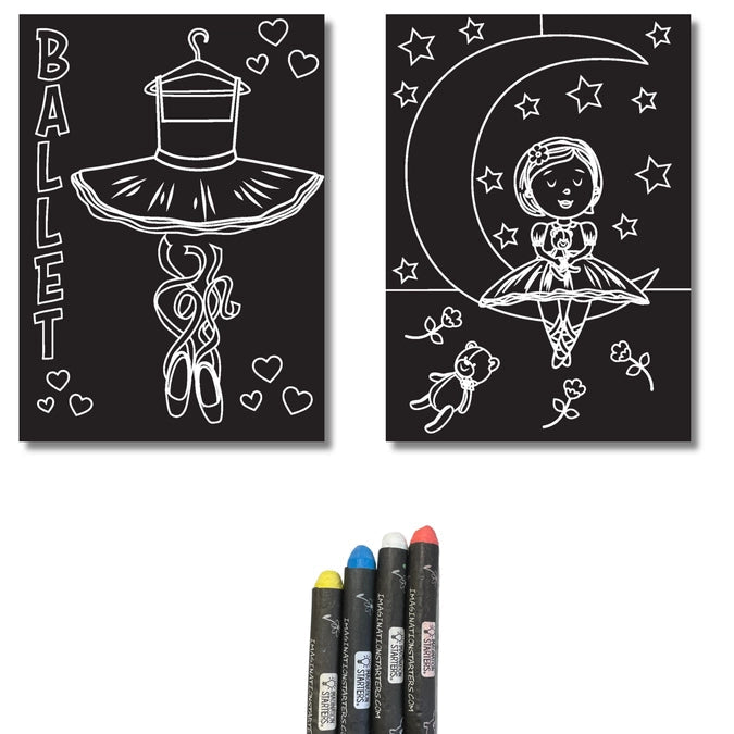 Imagination Starters Chalkboard MiniMats: Ballerina