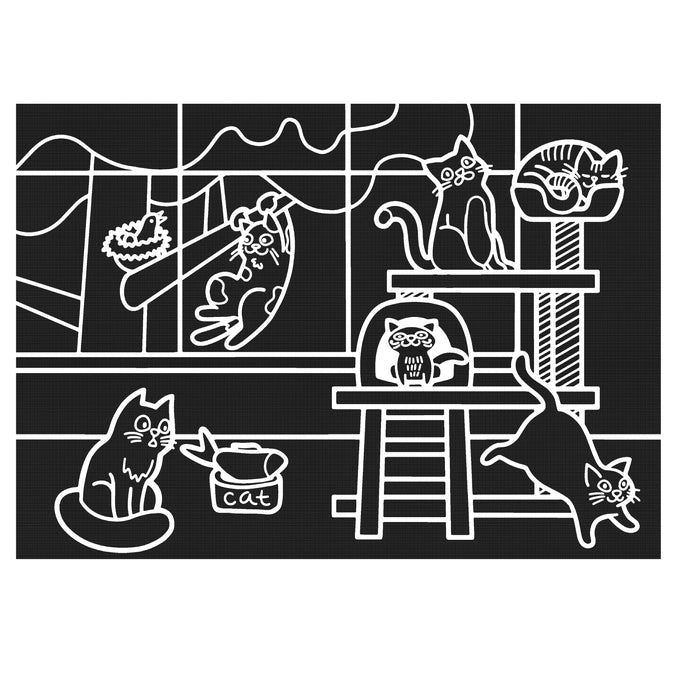 Imagination Starters Chalkboard Placemat: Cats