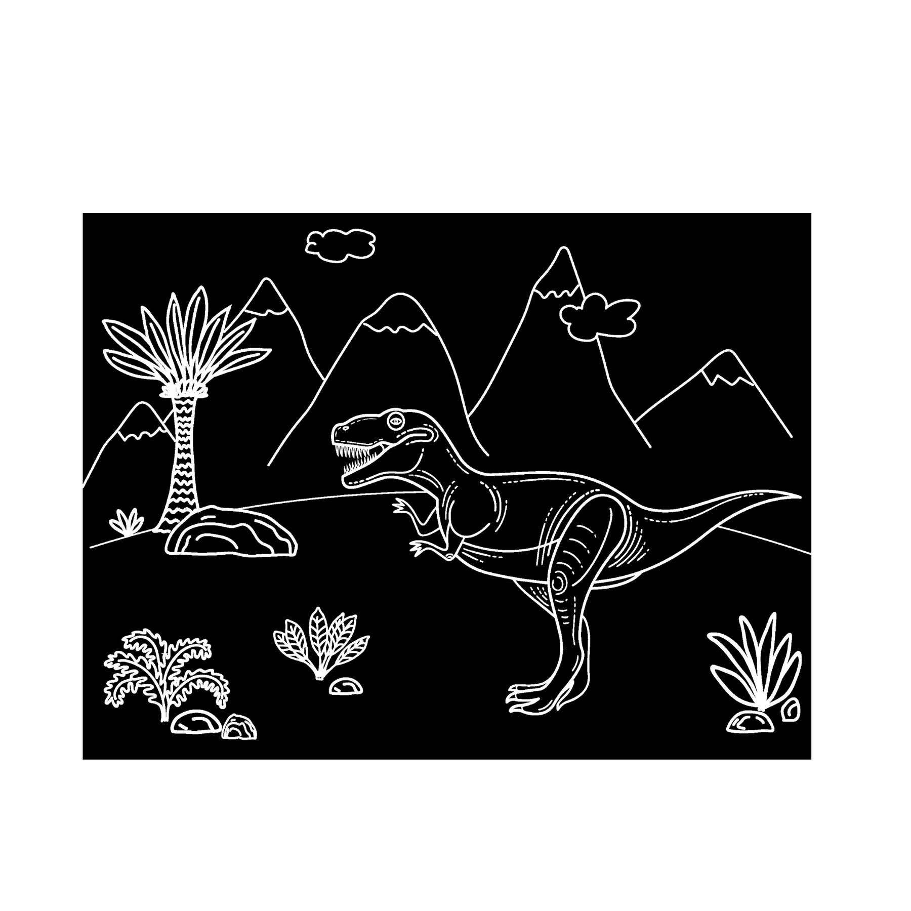 Imagination Starters Chalkboard Travel Mat Set: Dino/Construction