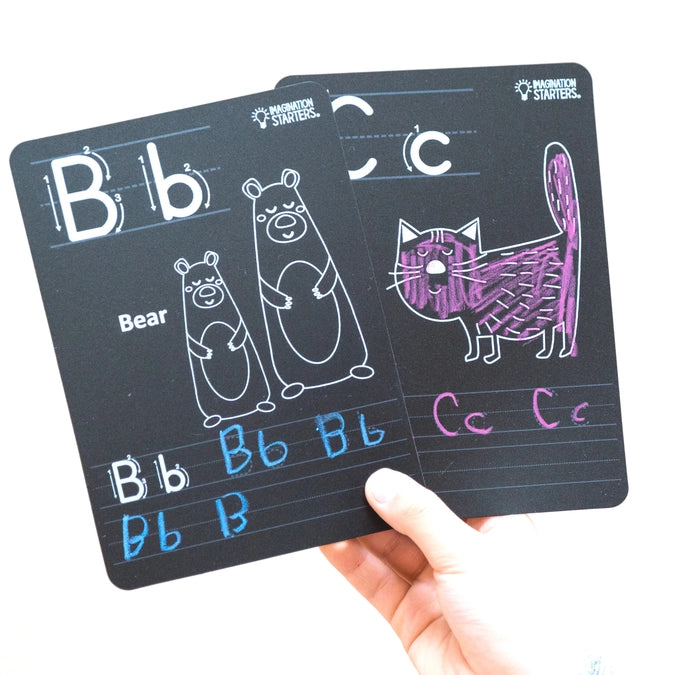 Imagination Starters Chalkboard Travel Set: Alphabet Flash Cards
