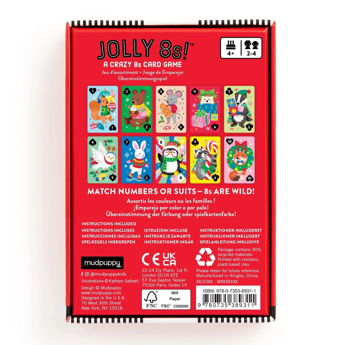 Jolly 8s! A Crazy 8s Card Game by Mudpuppy