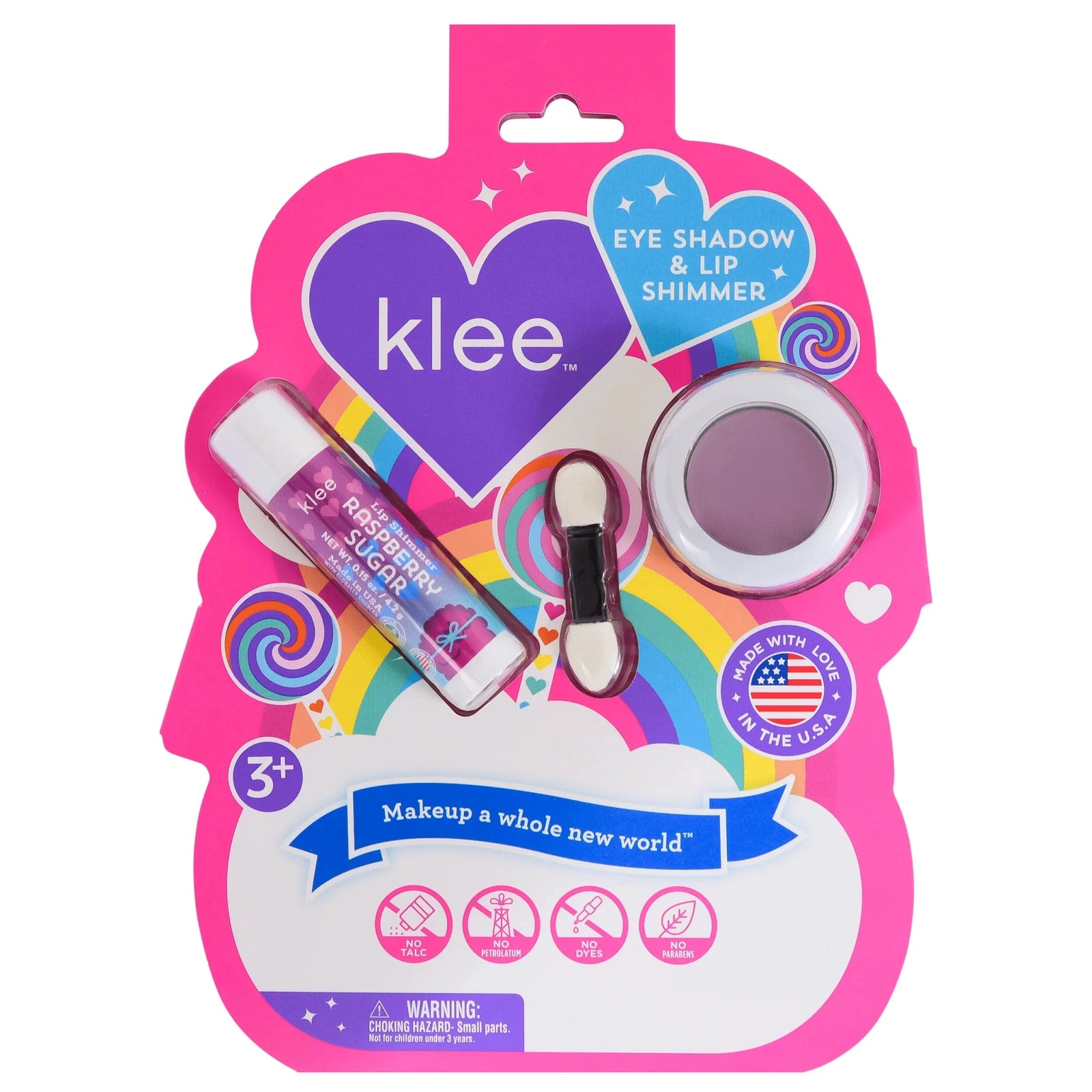 Klee Kids Moonbeam Twinkle-- Pinwheel Love Eye Shadow and Lip Shimmer Set