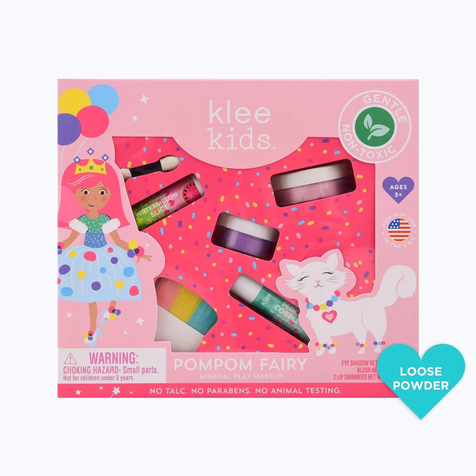Klee Kids Pom Pom Fairy Mineral Play Makeup Kit