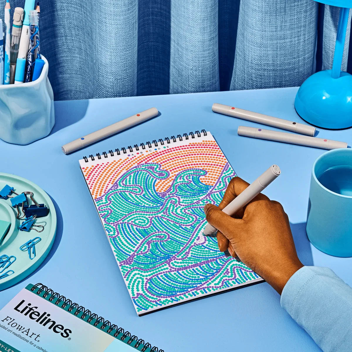 Lifelines FlowArt Dot-By-Letter Landscapes