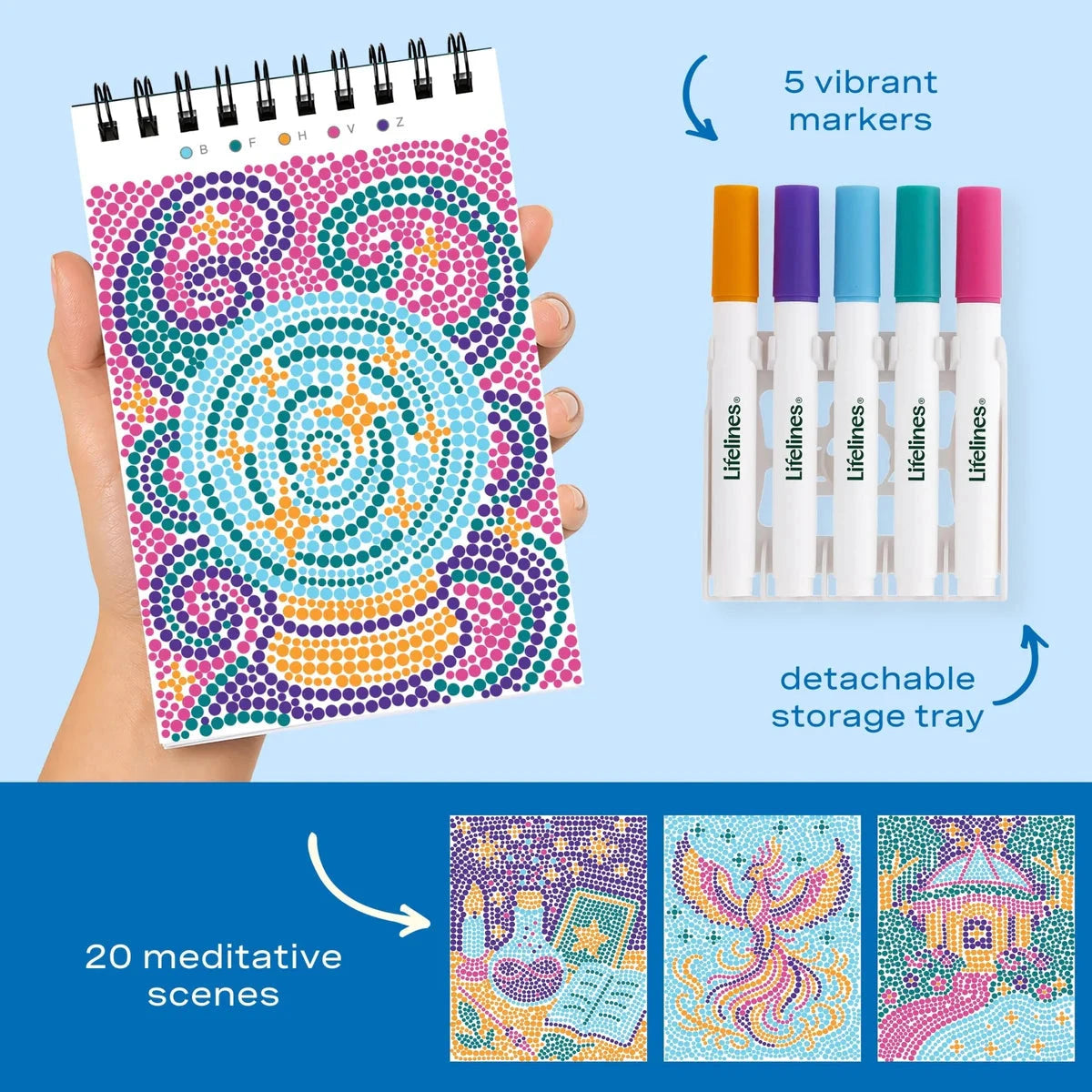 Lifelines FlowArt Mini Dot-By-Letter, Enchanted Magic