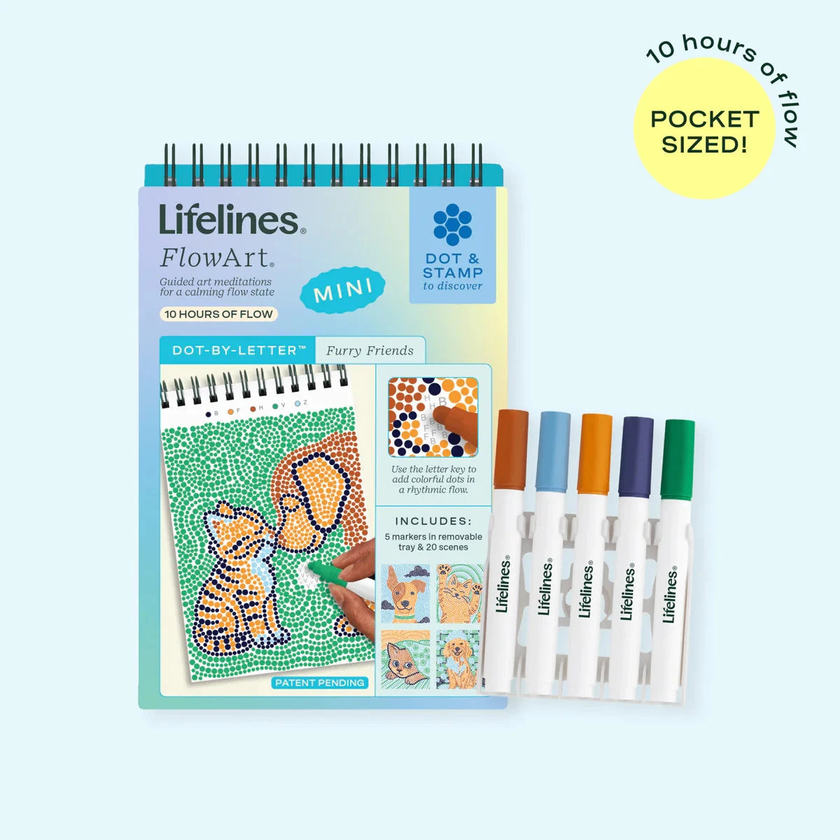 Lifelines FlowArt Mini Dot-By-Letter, Furry Friends