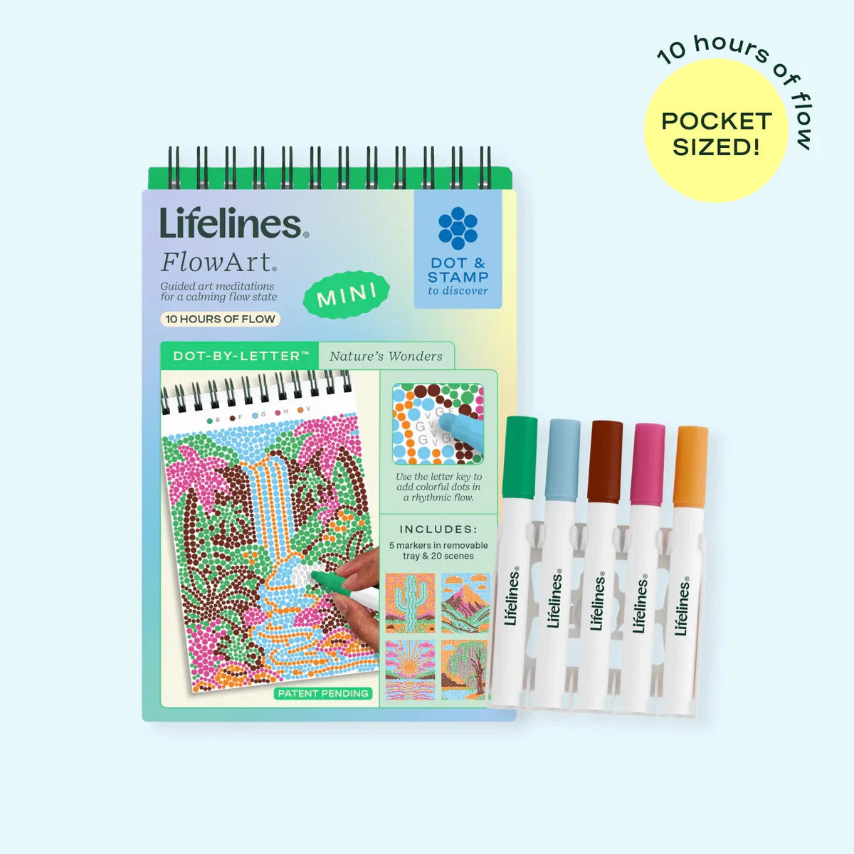 Lifelines FlowArt Mini Dot-By-Letter, Nature's Wonders