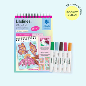 Lifelines FlowArt Mini Dot-By-Letter, Pretty Petals