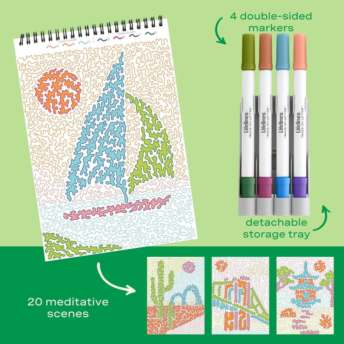 Lifelines FlowArt Trace-By-Letter, Pack Your Bags