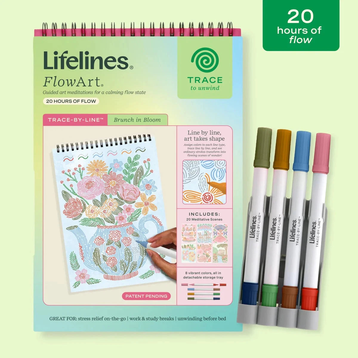 Lifelines FlowArt: Trace-By-Line, Brunch in Bloom
