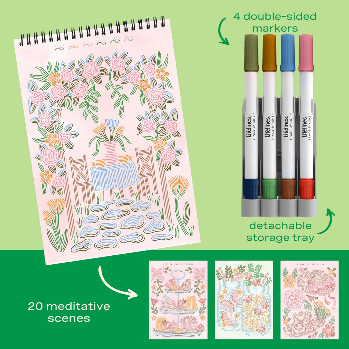 Lifelines FlowArt: Trace-By-Line, Brunch in Bloom