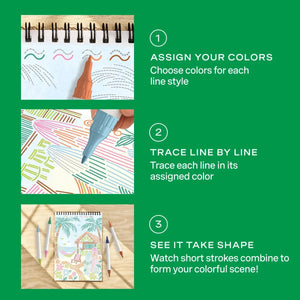 Lifelines FlowArt: Trace-By-Line, Tropical Paradise