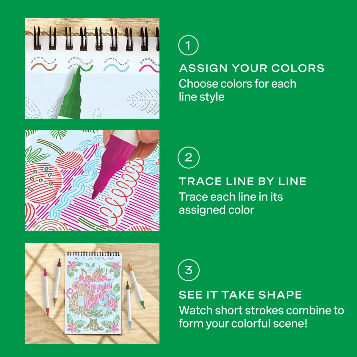 Lifelines FlowArt: Trace-By-Line, Woodland Whimsy