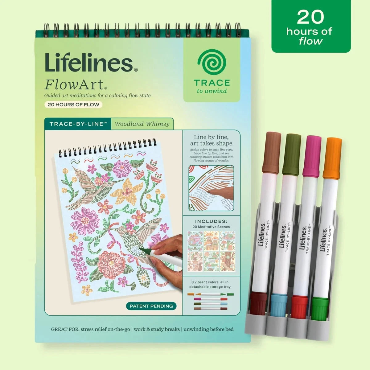 Lifelines FlowArt: Trace-By-Line, Woodland Whimsy