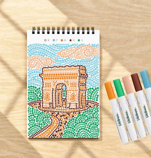 Lifelines FlowArt® Mini - Dot-by-Letter Postcard Places