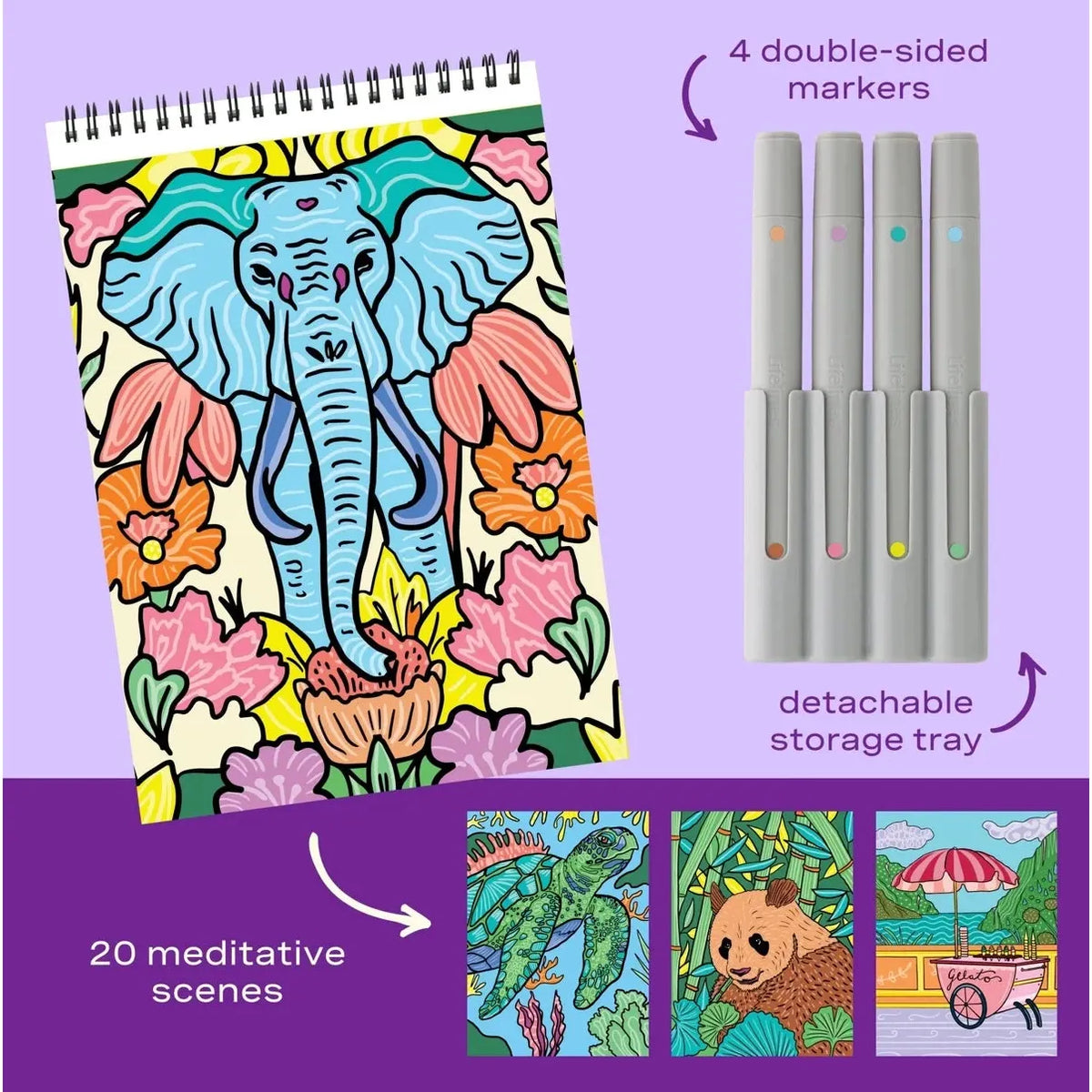 Lifelines Hidden Patterns Color-to-Reveal Animals