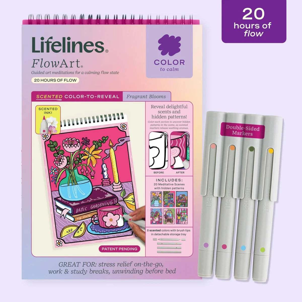 Lifelines Hidden Patterns Color-to-Reveal Fragrant Blooms