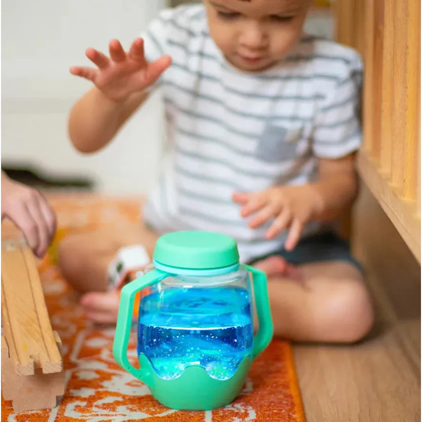 Glo Pals- Lucky Charm Teal Sensory Play Jar