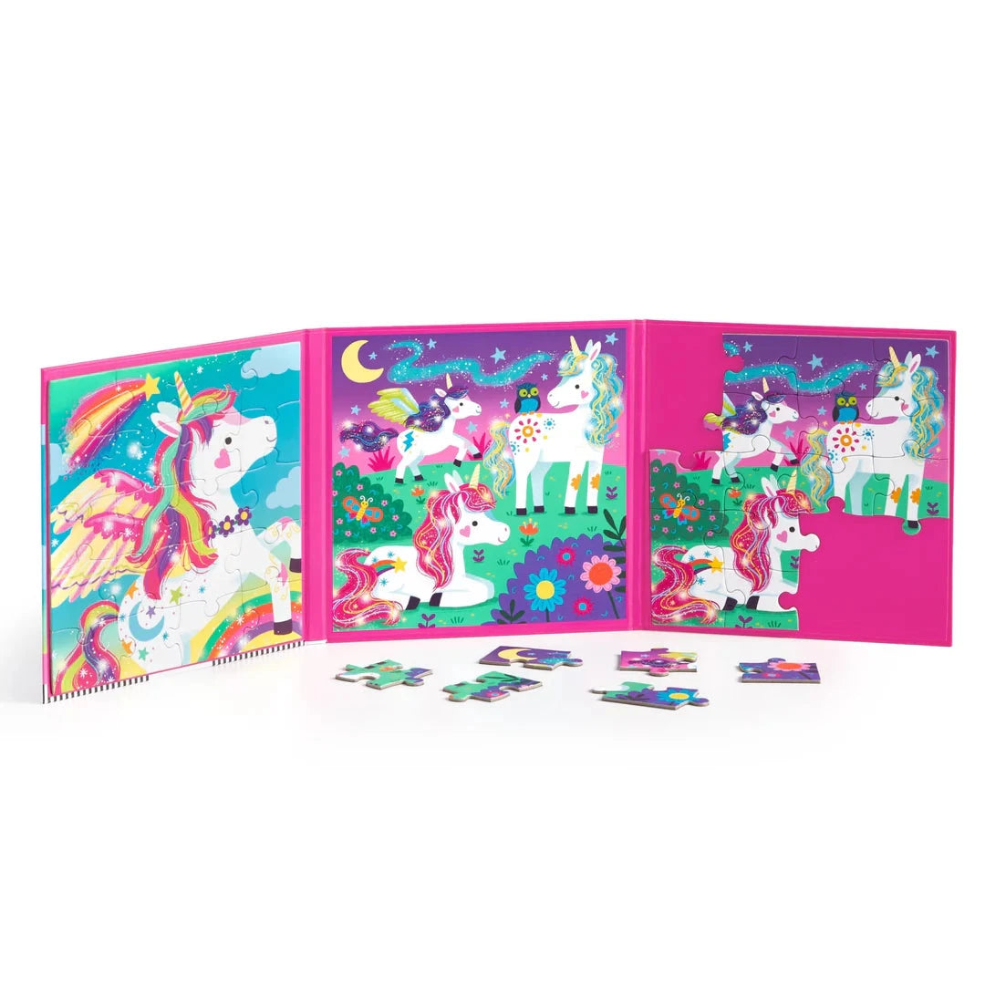 Mudpuppy Magnetic Puzzle Set -- Unicorn Dreams