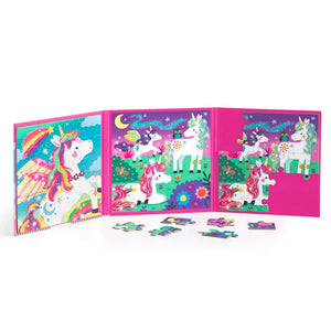 Mudpuppy Magnetic Puzzle Set -- Unicorn Dreams