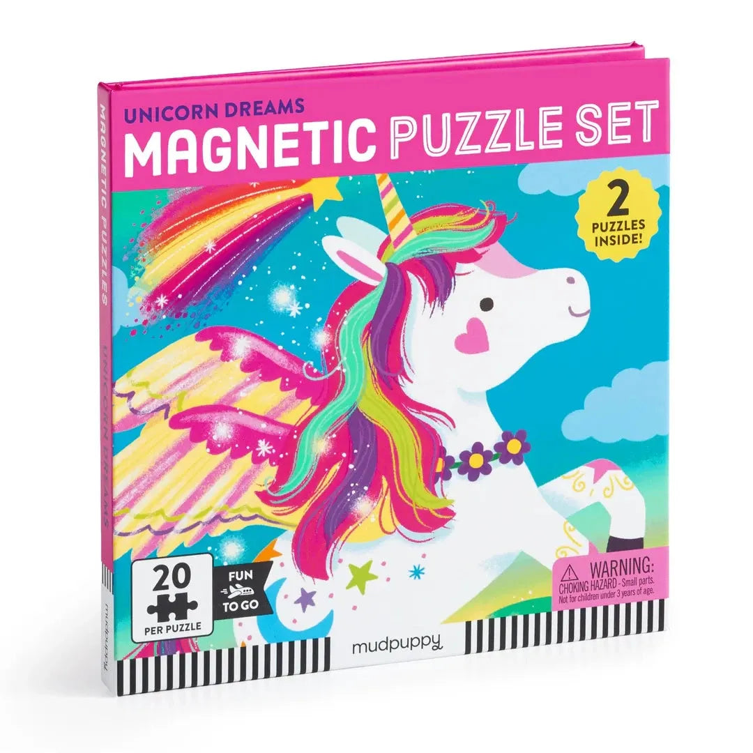 Mudpuppy Magnetic Puzzle Set -- Unicorn Dreams