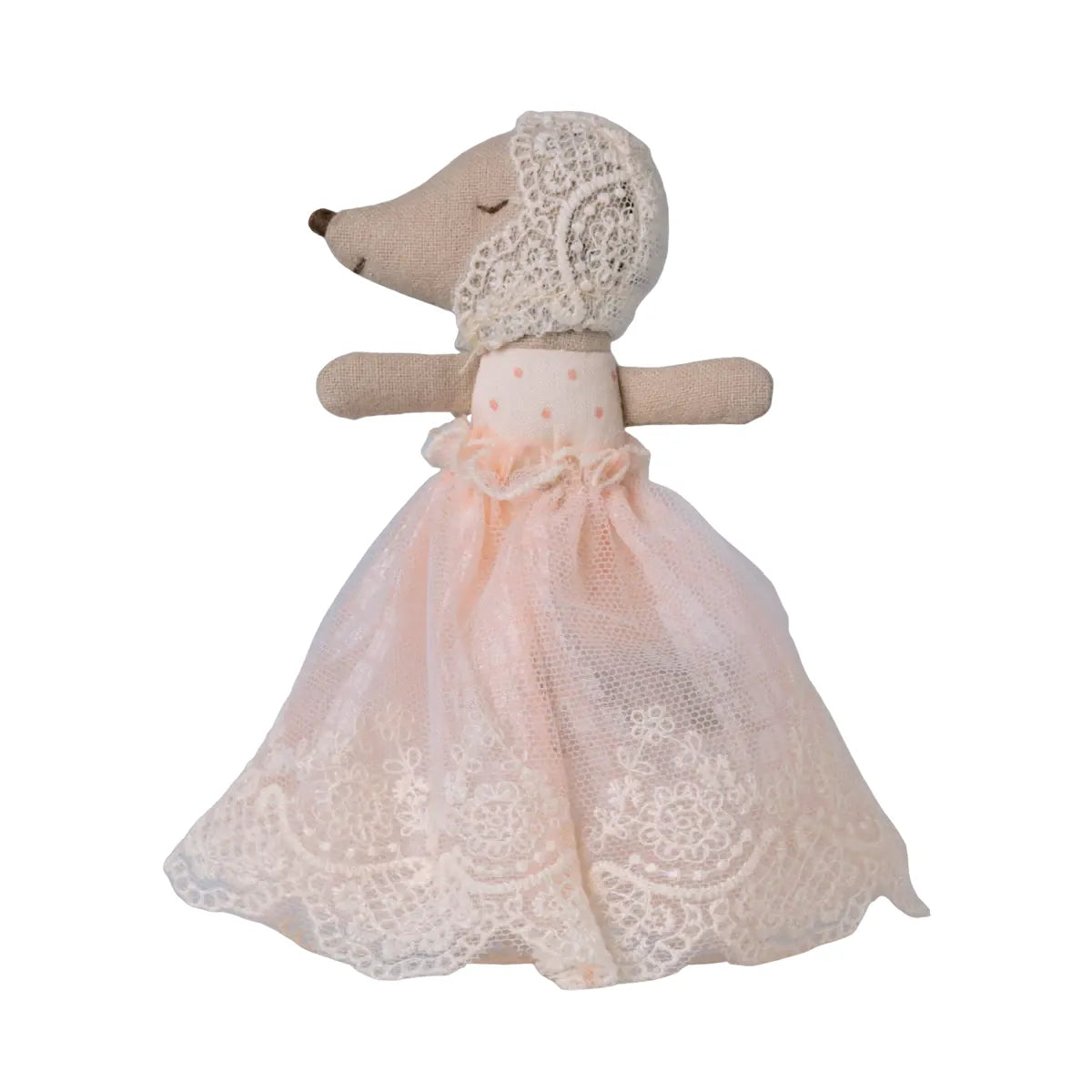 Maileg Baby Mouse in Gown-- Powder