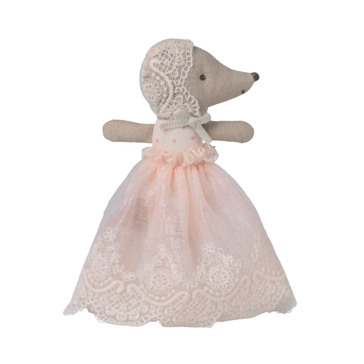 Maileg Baby Mouse in Gown-- Powder