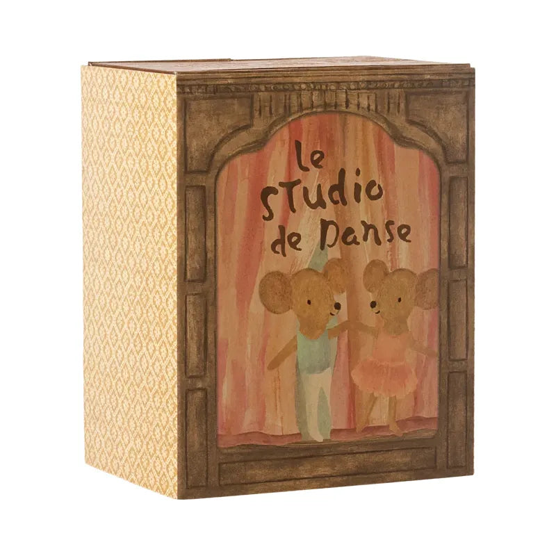 Maileg Ballet mice in dance studio, Little sister and brother