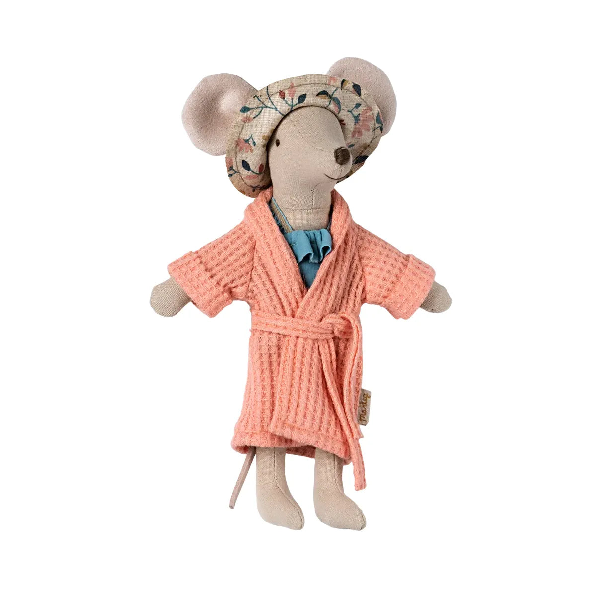 Maileg Bathrobe, Mum Mouse-- Coral