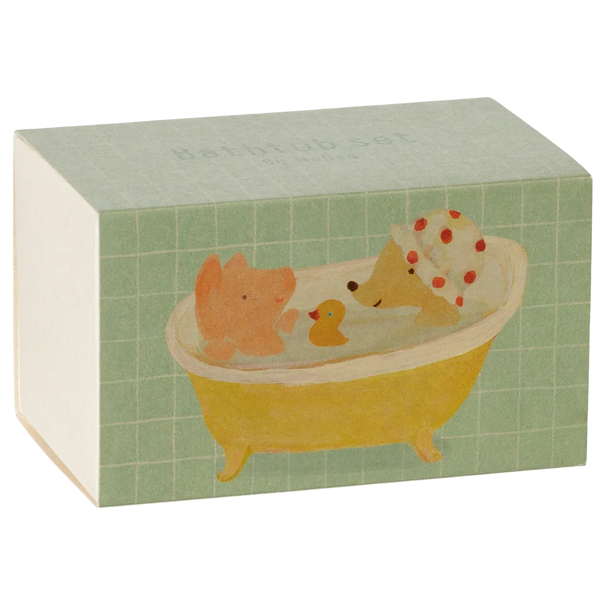 Maileg Bathtub Set, Mouse-- Yellow