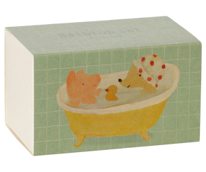 Maileg Bathtub Set, Mouse-- Yellow