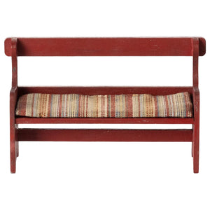 Maileg Bench, Mouse-- Red